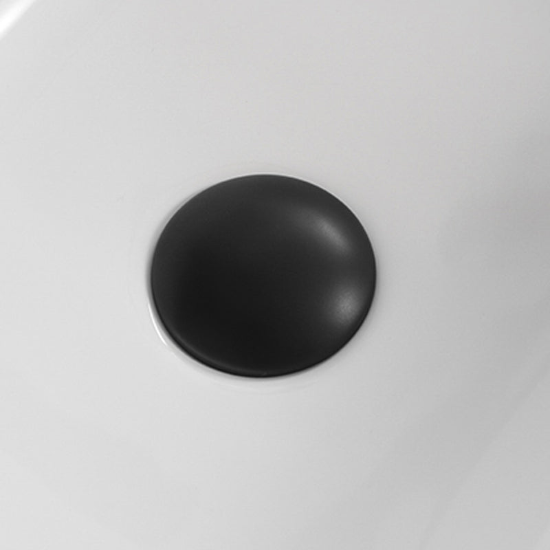 Contemporary Bathroom Sink Porcelain Solid Color Rectangular Vessel Bathroom Sink
