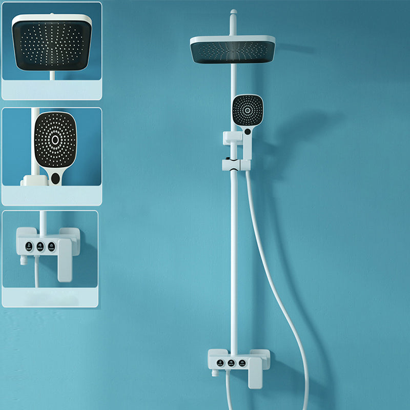 Modern  Pressure Balanced Diverter Valve Shower Faucet Adjustable Shower System on Wall