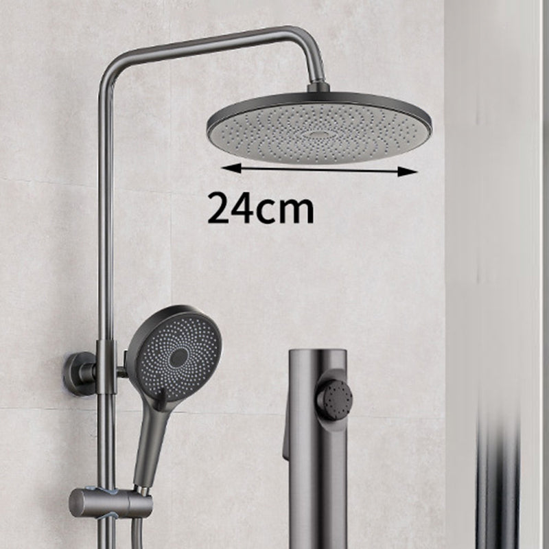 Wall Mounted Modern Square Metal Shower Adjustable Shower Head Shower Faucet