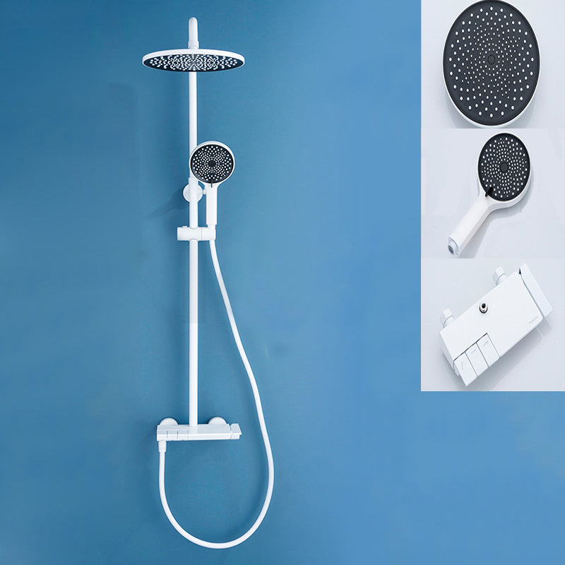 Wall Mounted Shower Arm Shower Faucet Metal Shower System with Slide Bar