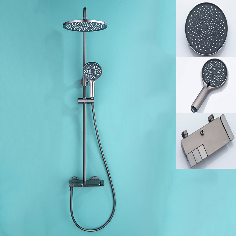 Wall Mounted Shower Arm Shower Faucet Metal Shower System with Slide Bar