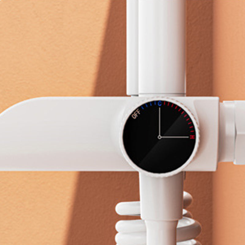 Wall Mounted Shower Arm Shower Faucet Metal Shower System with Slide Bar