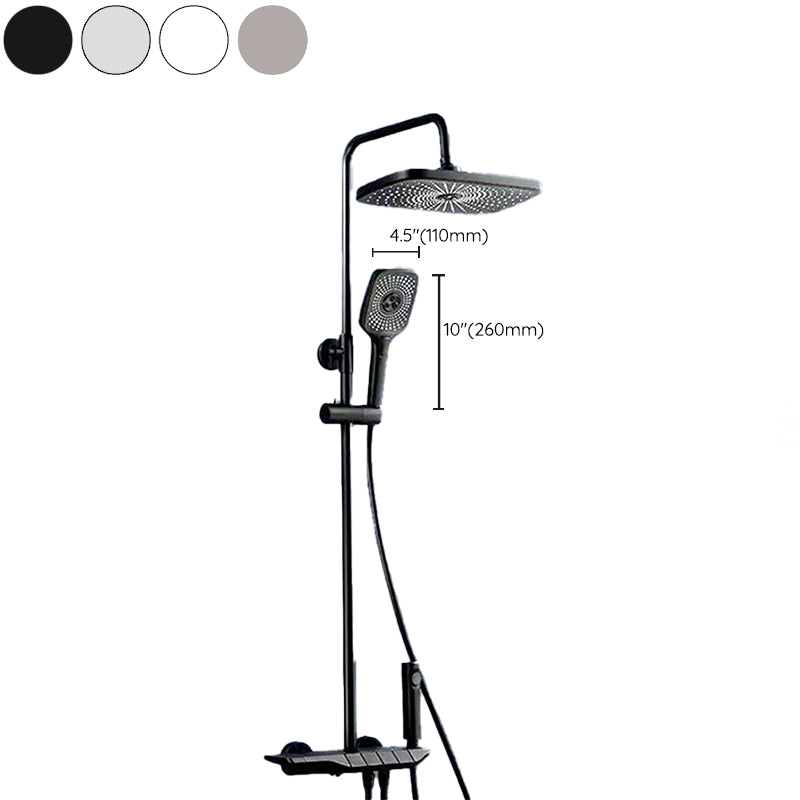 Wall Mounted Shower Arm Shower Faucet Metal Shower System with Slide Bar