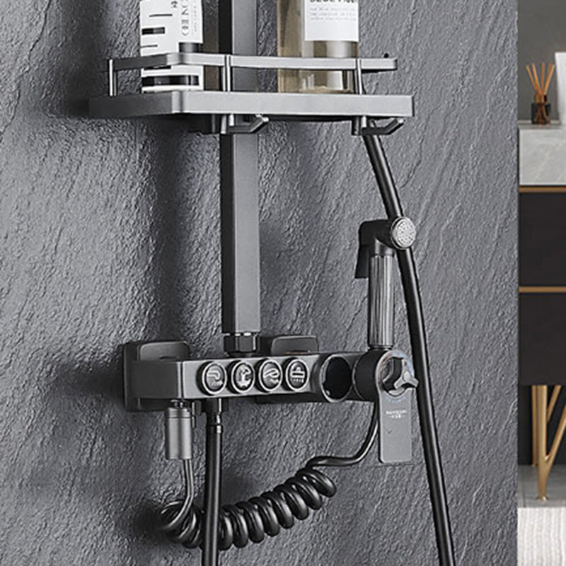 Modern Gray Shower Set 2 Shower Heads Shower System for Bathroom