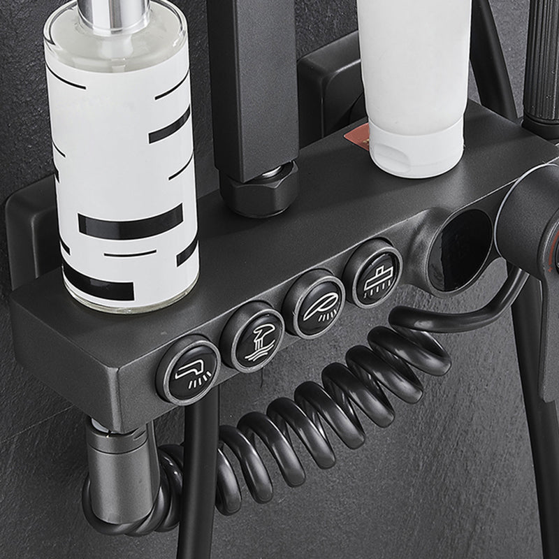 Modern Gray Shower Set 2 Shower Heads Shower System for Bathroom