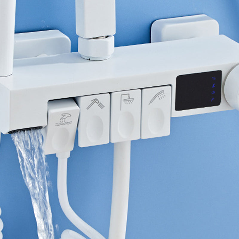 Contemporary Copper Shower System Wall Mounted Shower System with Hand Shower