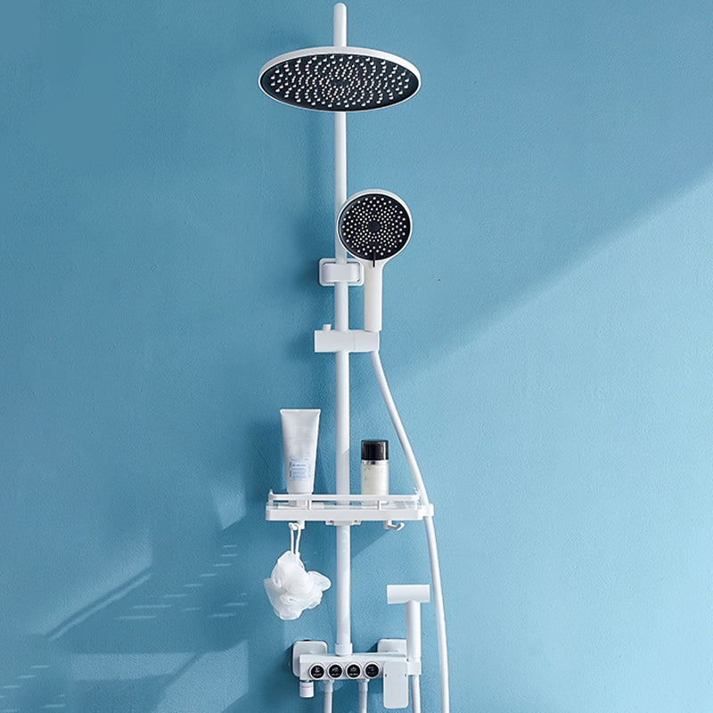 Contemporary Copper Shower System Wall Mounted Shower System with Hand Shower