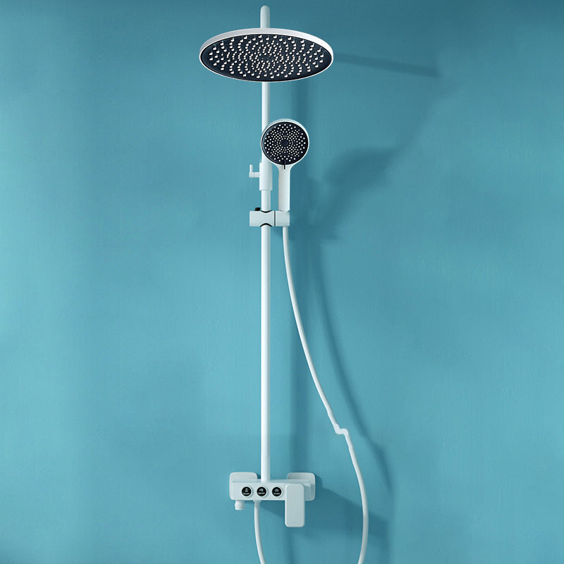 Contemporary Copper Shower System Wall Mounted Shower System with Hand Shower