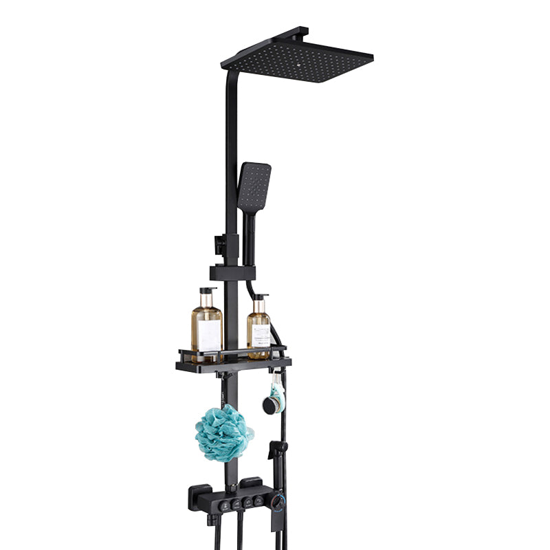 Contemporary Copper Shower System Wall Mounted Shower System with Hand Shower