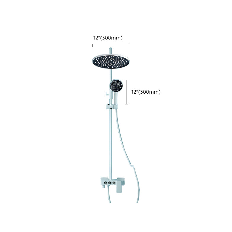 Contemporary Copper Shower System Wall Mounted Shower System with Hand Shower