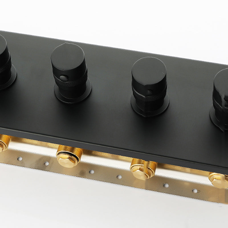 Modern Shower Faucet Adjustable Water Flow Rain Shower Head Shower System in Black