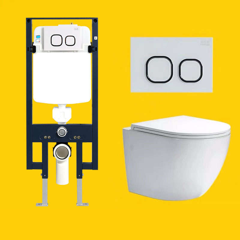 Wall-mounted Toilet Household In-wall Hidden Tank Soft-Close Seat Toilet