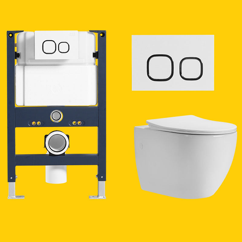 Wall-mounted Toilet Household In-wall Hidden Tank Soft-Close Seat Toilet