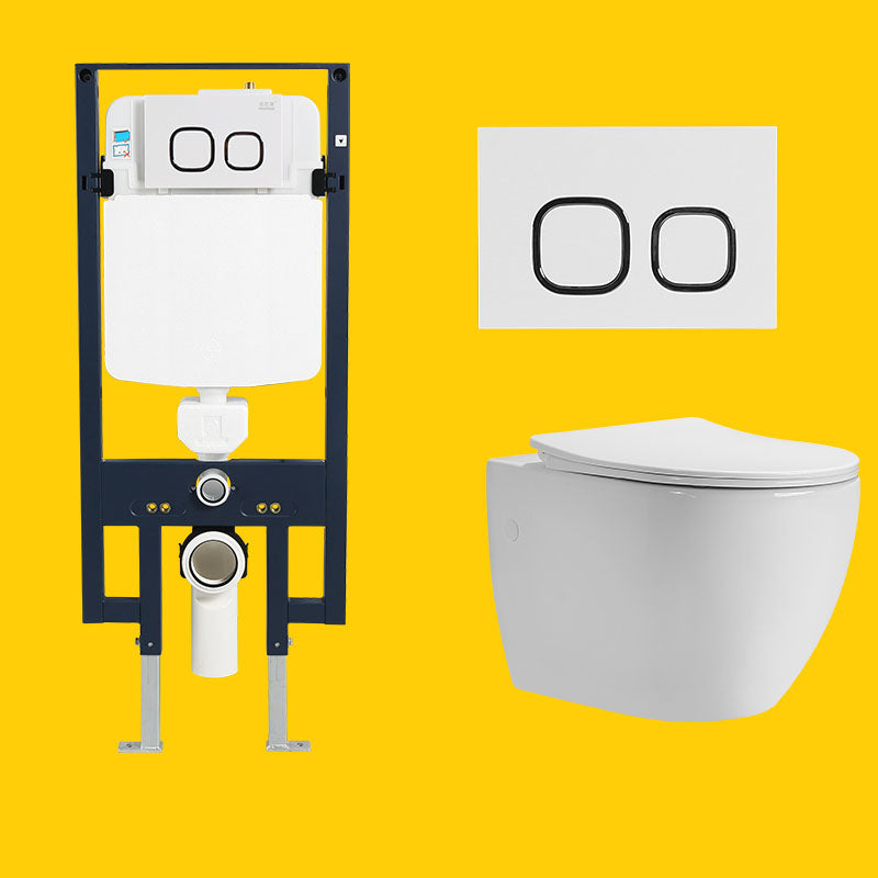 Wall-mounted Toilet Household In-wall Hidden Tank Soft-Close Seat Toilet