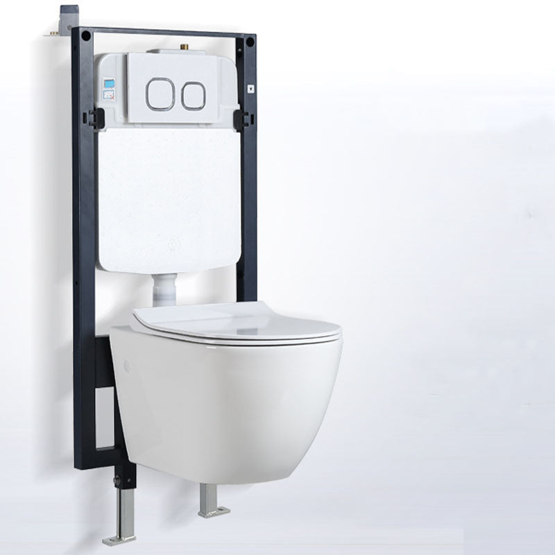 Wall-mounted Toilet Household In-wall Hidden Tank Soft-Close Seat Toilet