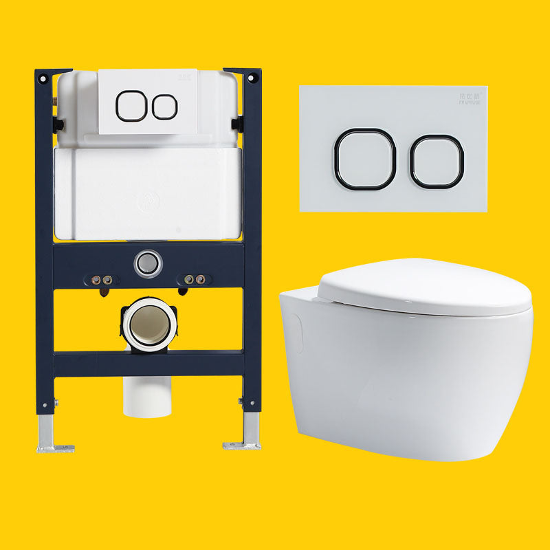 Wall-mounted Toilet Household In-wall Hidden Tank Soft-Close Seat Toilet
