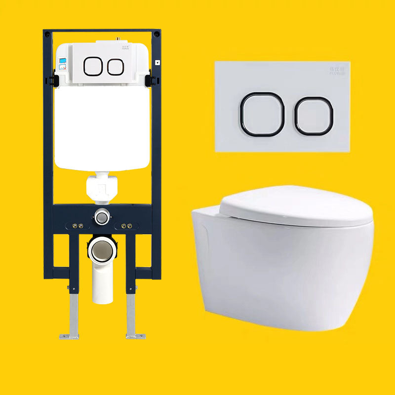 Wall-mounted Toilet Household In-wall Hidden Tank Soft-Close Seat Toilet