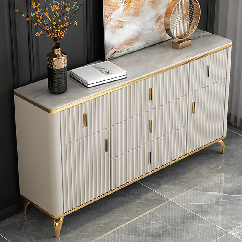 Glam Engineered Wood Horizontal Storage Chest Bedroom Chest with Drawers