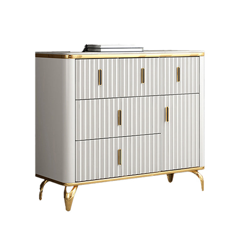 Glam Engineered Wood Horizontal Storage Chest Bedroom Chest with Drawers