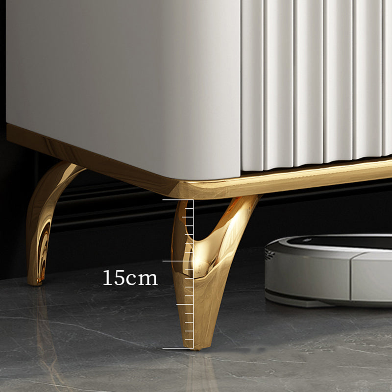 Glam Engineered Wood Horizontal Storage Chest Bedroom Chest with Drawers