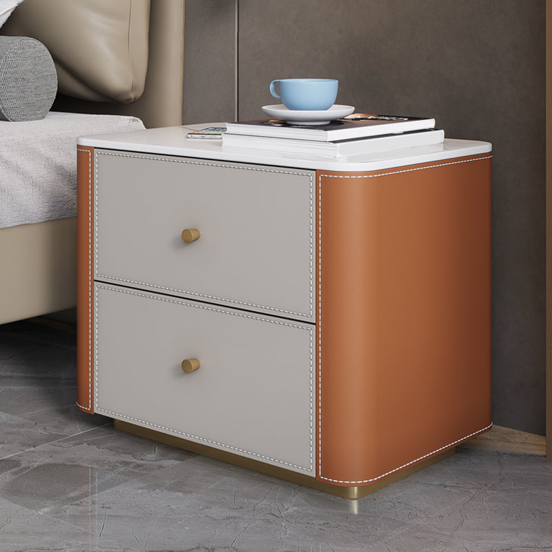 Glam Stone Storage Chest Bedroom Vertical 16"Wide Chest with Drawers