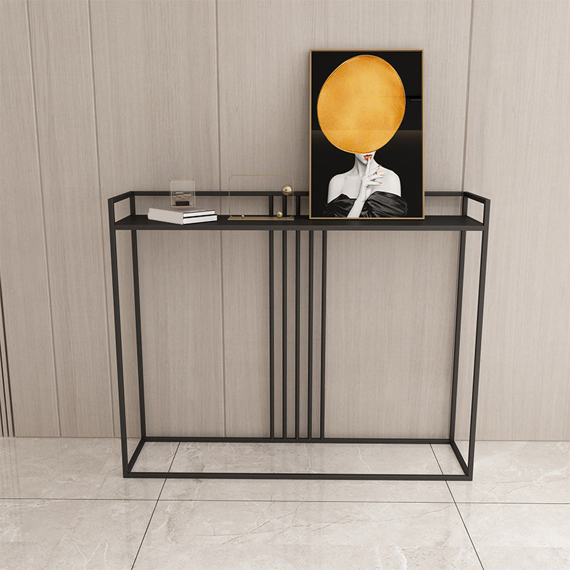 Rectangle Console Accent Table Antique Finish Console Sofa Table in Metal