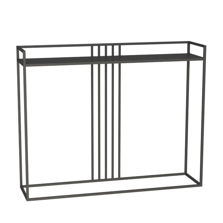 Rectangle Console Accent Table Antique Finish Console Sofa Table in Metal