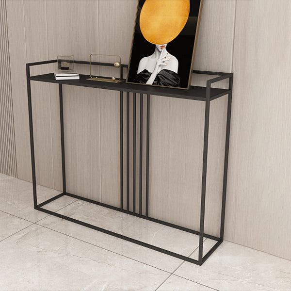 Rectangle Console Accent Table Antique Finish Console Sofa Table in Metal