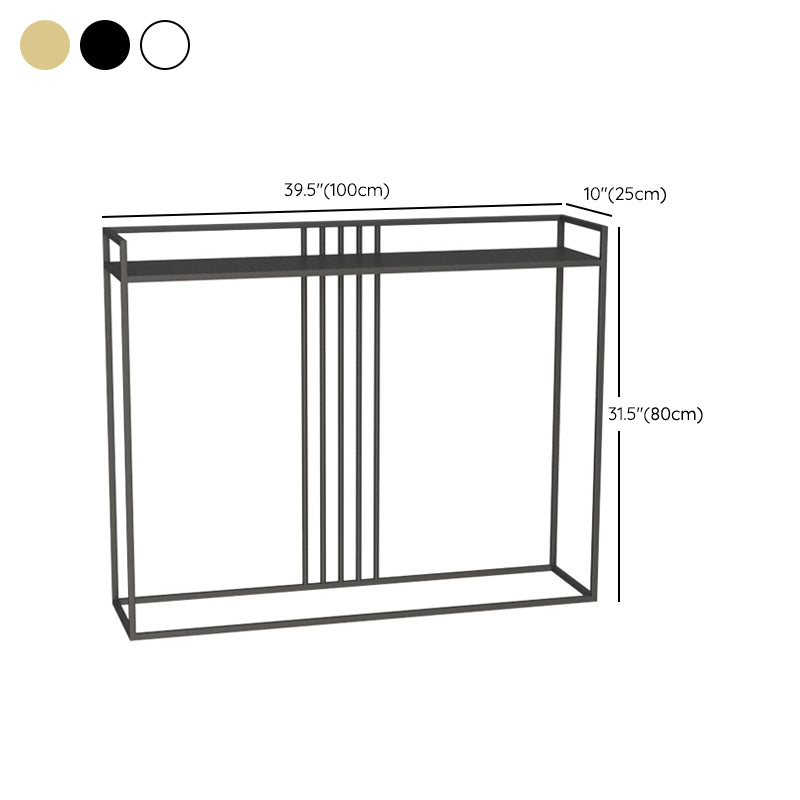 Rectangle Console Accent Table Antique Finish Console Sofa Table in Metal