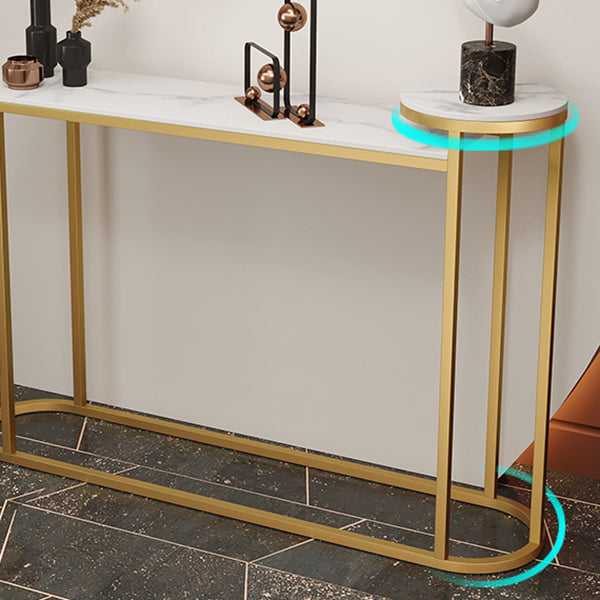 Glam Oval Console Accent Table Antique Finish Console Sofa Table