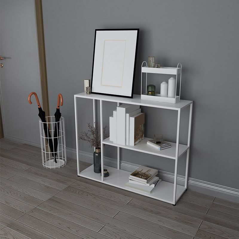 9.84" W Modern Console Accent Table Antique Finish Console Sofa Table in Metal