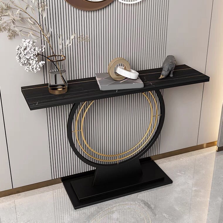 11" Wide Stone Contemporary Console Table Rectangle Console Sofa Table