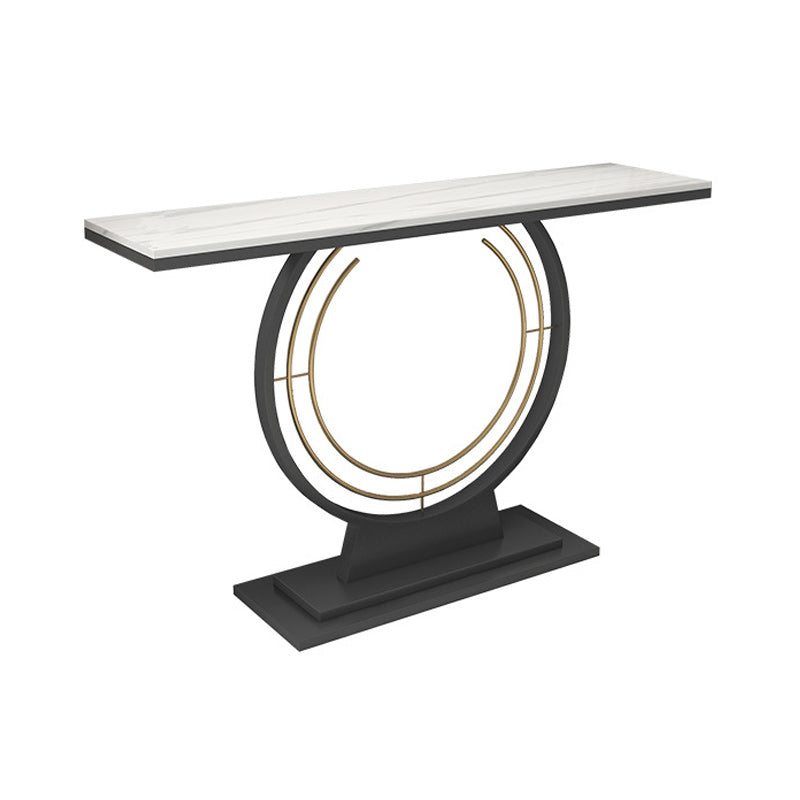 11" Wide Stone Contemporary Console Table Rectangle Console Sofa Table
