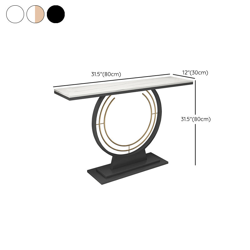 11" Wide Stone Contemporary Console Table Rectangle Console Sofa Table