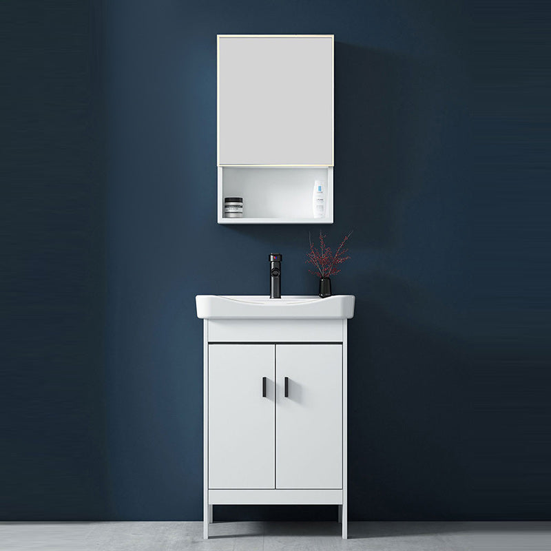 Modern Sink Vanity Wood with Mirror Faucet and Standalone Cabinet Sink Floor Cabinet