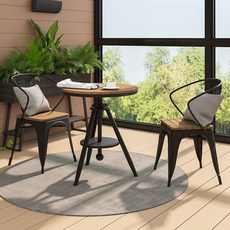 Modern Round Dining Set 1/3/5 Pieces Reclaimed Wood Dining Set