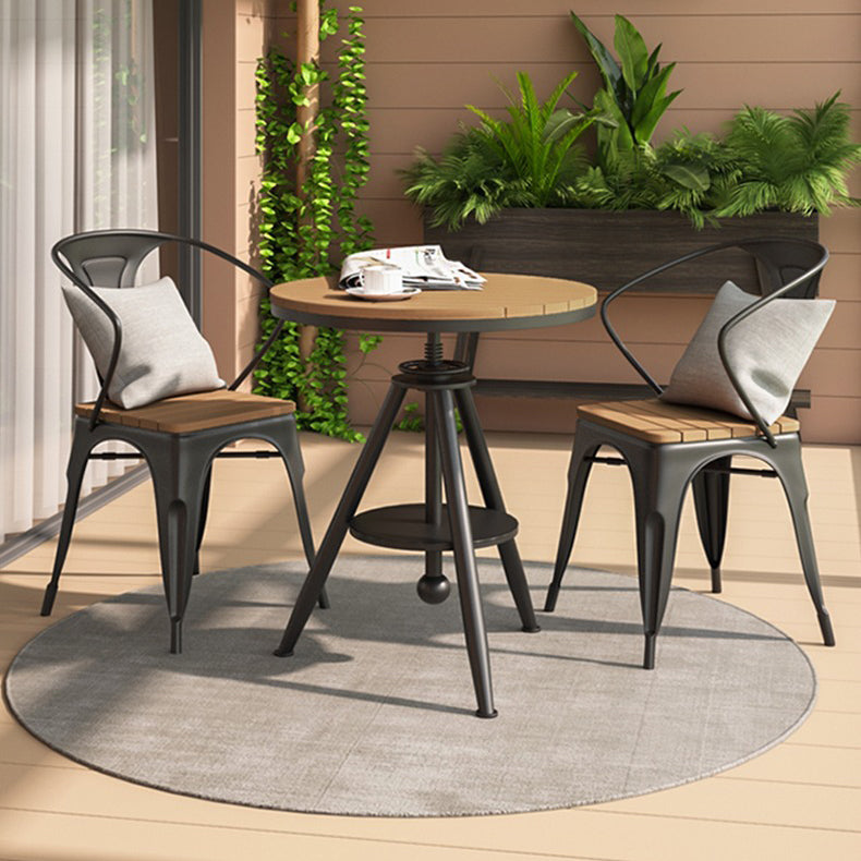 Modern Round Dining Set 1/3/5 Pieces Reclaimed Wood Dining Set