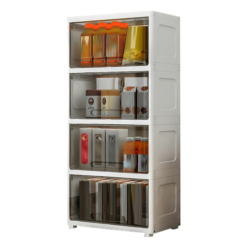5-Door Storage Cabinet Contemporary Plastic Wardrobe Armoire