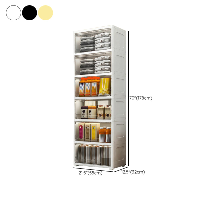 5-Door Storage Cabinet Contemporary Plastic Wardrobe Armoire