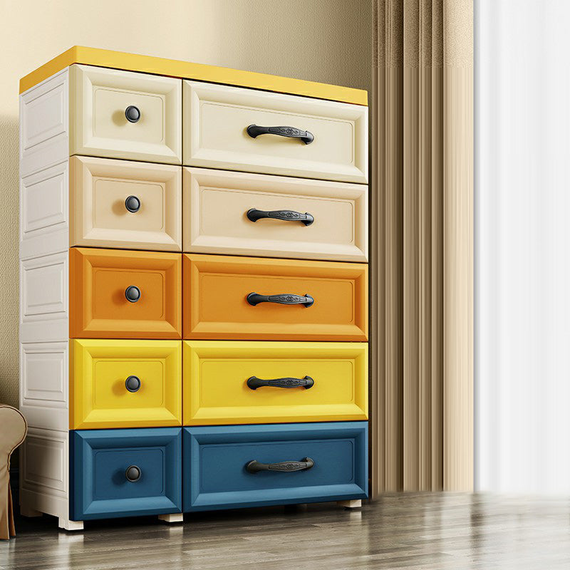 Modern Non-Hanging Armoire with Legs Plastic Storage Cabinet