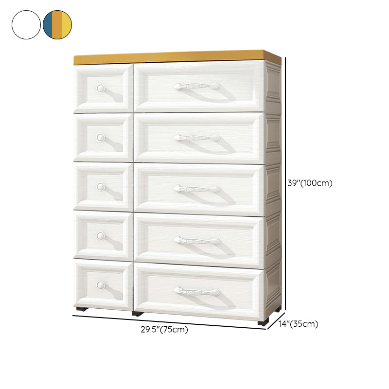Modern Non-Hanging Armoire with Legs Plastic Storage Cabinet