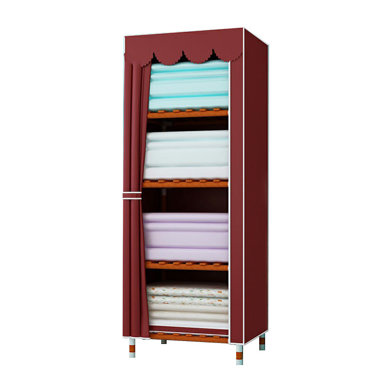 Modern Wardrobe with Solid Wood Frame Matte Finish Cabinet for Bedroom