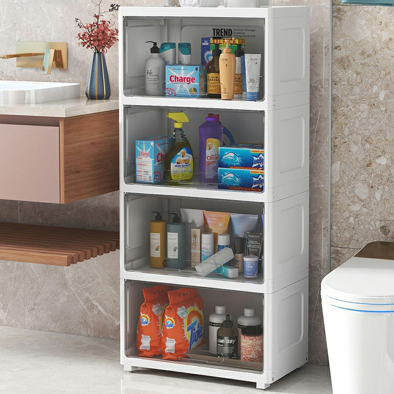 Contemporary Wardrobe Armoire with Legs Plastic Non-Hanging Armoire