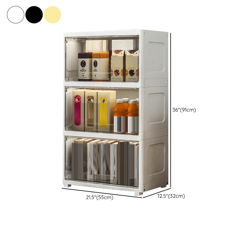 Contemporary Wardrobe Armoire with Legs Plastic Non-Hanging Armoire