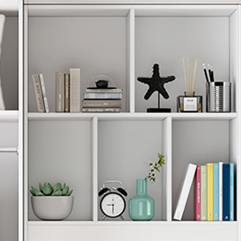 White Engineered Wood Wardrobe Modern Style Cabinet with Drawer