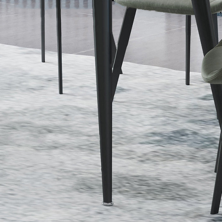 Modern Dining Table with Solid Back Chairs 1/4/6/7 Pieces Dinette Set