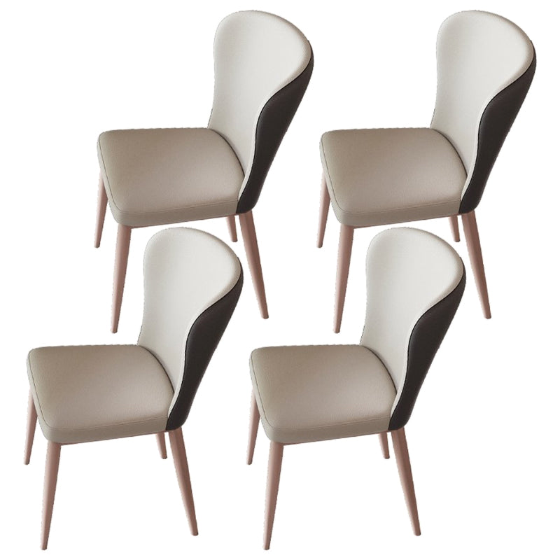 Glam Dinette Set for Home 1/4/5/7 Pieces Glossy White Dining Table Set