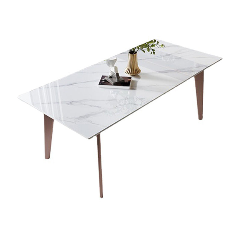 Glam Dinette Set for Home 1/4/5/7 Pieces Glossy White Dining Table Set