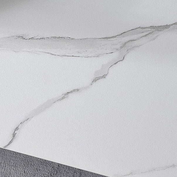 Glam Dinette Set for Home 1/4/5/7 Pieces Glossy White Dining Table Set