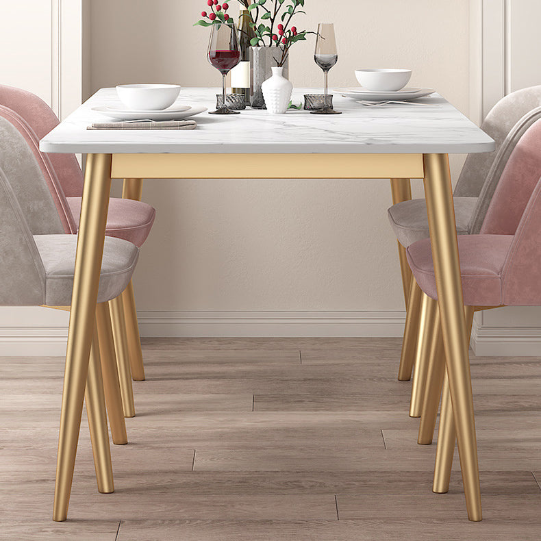 Glam Dining Room Set 1/4/5/7 Pcs Rectangle Dining Table with Upholstered Chairs